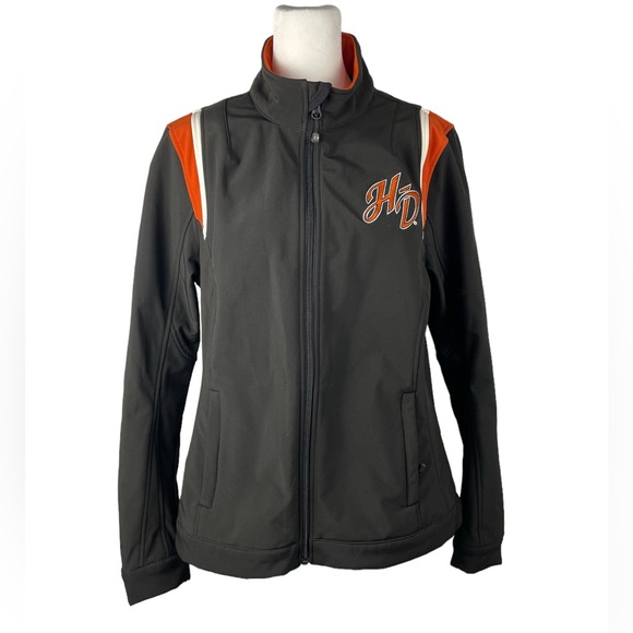 Harley Davidson Full Zip Motorcycle Riding Jacket Womens Size large embroidered - Picture 10 of 10